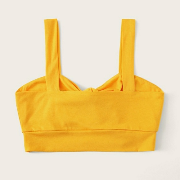 Bright Yellow Crop Top - Picture 3 of 3